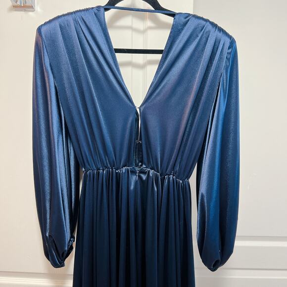 Bronx and Banco ZOE Gown Navy Blue Long Sleeve - Picture 6 of 6